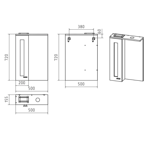 Зеркальный шкаф с подсветкой Misty Урал 50 см левый Э-Ура-04050-021Л (детальная фотография), нет в наличии