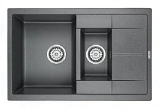 Мойка для кухни Paulmark Feste 77 см кварцевая, графит