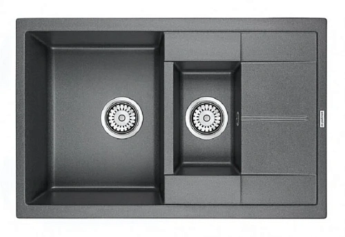 Мойка для кухни Paulmark Feste 77 см кварцевая, графит - фото 4