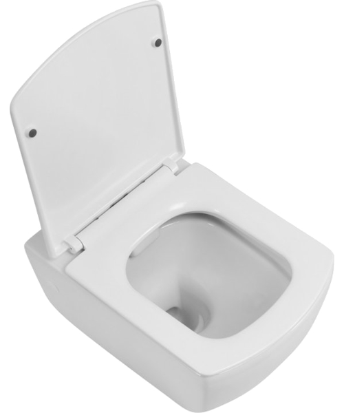 Унитаз подвесной BelBagno Carina безободковый BB514CHR (детальная фотография), современные, hi-tech, прямоугольные
