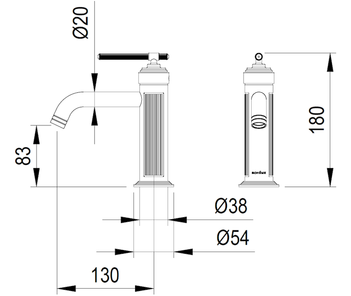Схема (детальная фотография), на раковину