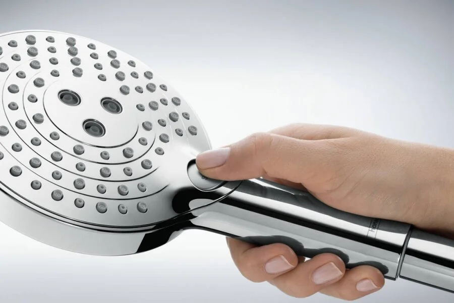 Душевая стойка Hansgrohe Raindance Select S матовый черный 27633670 (детальная фотография), со смесителем