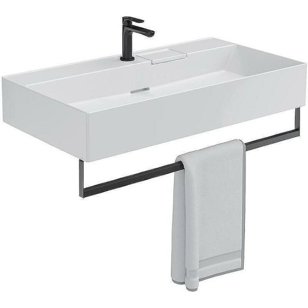 Раковина Kerama Marazzi Logica 90 см белая LO.wb.90.1 (детальная фотография), подвесные, пристенные