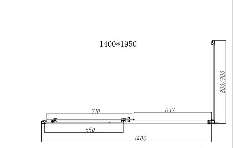 Душевой уголок Vincea Slim-N 140х90 см профиль брашированное золото VSR-4SN9014CLG (детальная фотография), современные, hi-tech