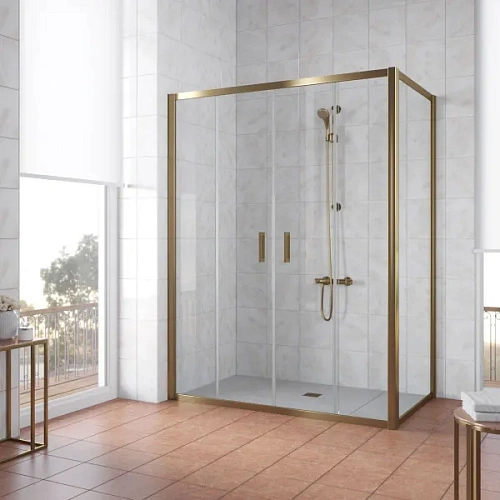 Душевой уголок стекло прозрачное Vegas-glass Z2P+ZPV 220х80 01 - фото 1