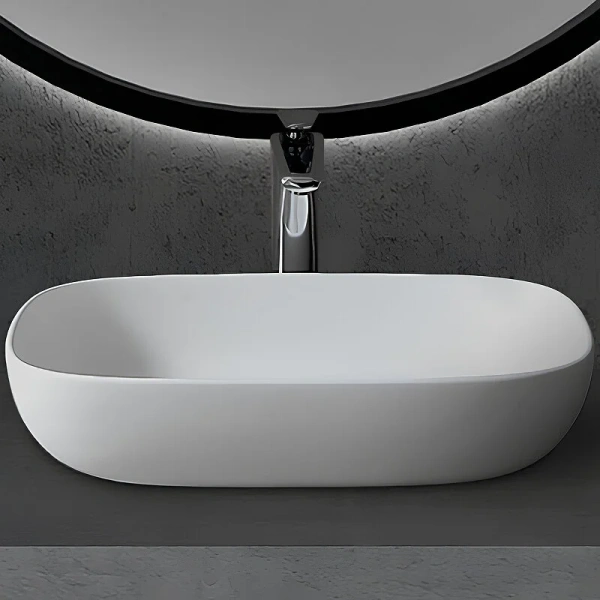 Раковина Abber Stein 60 см белая матовая AS2620 (детальная фотография)