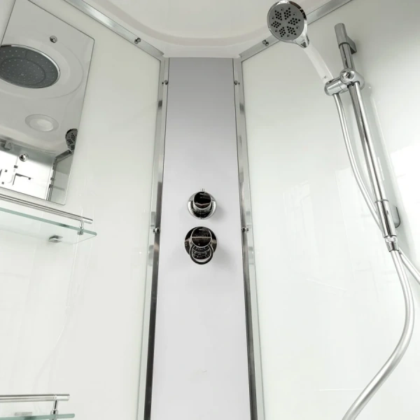 Душевая кабина Deto EM4511 110x80 см с крышей (детальная фотография), хромированный профиль