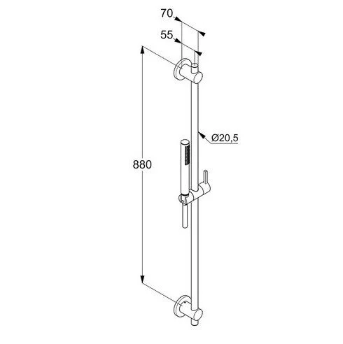 Душевой гарнитур Kludi Nova Fonte 20840 настенный (детальная фотография), душевые гарнитуры