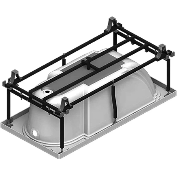 Акриловая ванна Fra Grande Анабель 4-01-3-0-1-420, 170 x 85 см, рама-подставка на декоративных ножках, комплект панелей, подголовник, золото (детальная фотография), прямоугольные