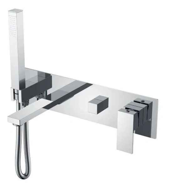 Смеситель для ванны Boheme Qubic хром 474-2-CR (детальная фотография)