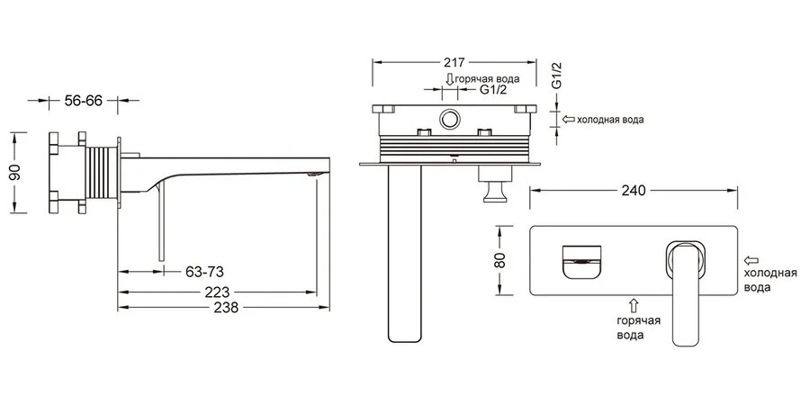 Смеситель для раковины Timo Torne золото матовое 4371/17SM (детальная фотография), для раковины