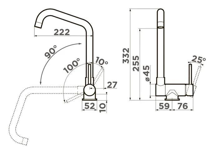 Смеситель для кухни Omoikiri Mori-C хром 4994320 (детальная фотография), для кухни