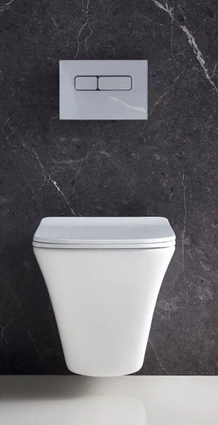 Унитаз подвесной BelBagno Marmi безободковый BB052CHR (детальная фотография), без бачка, со скрытым бачком