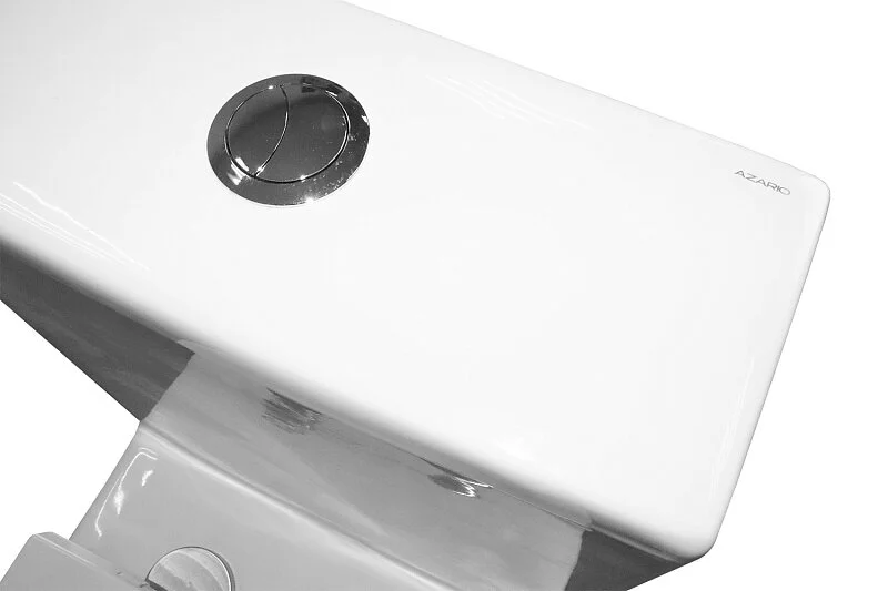 Унитаз моноблок Azario Scala безободковый AZ-8101 (детальная фотография), безободковые, сиденье с микролифтом , с антивсплеском, моноблок, низкие