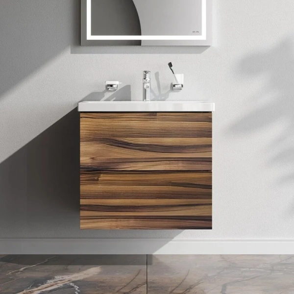 Тумба под раковину подвесная Am.Pm Gem 60 см орех M90FHX0602HF (детальная фотография), комплект (набор)
