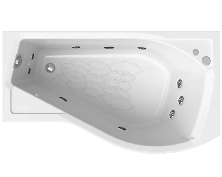 Ванна гидромассажная акриловая Vannesa Massage Миранда L/R 168 x 95 см, система баланс хром 2-76-2-1-0-209 (детальная фотография), акриловые