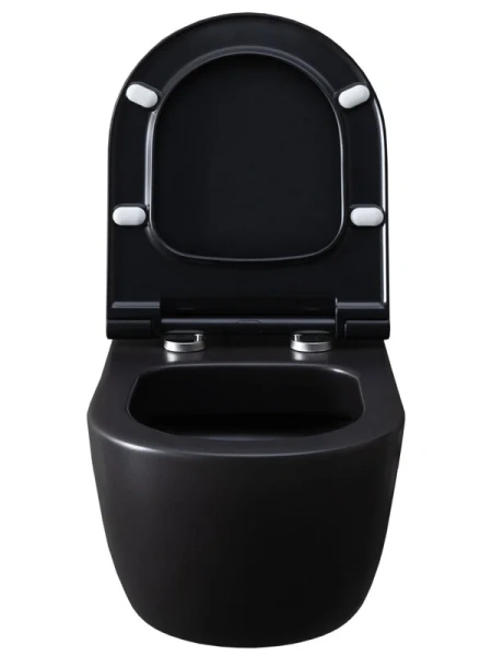 Унитаз подвесной Allen Brau Priority черный 4.31001.31 (детальная фотография), современные, hi-tech, круглые