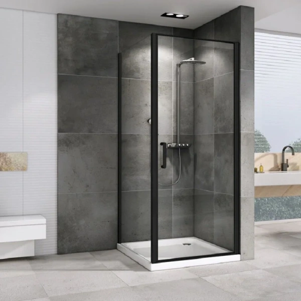 Душевой уголок Abber Sonnenstrand 80х80 см профиль черный AG04080B-S80B (детальная фотография), черные