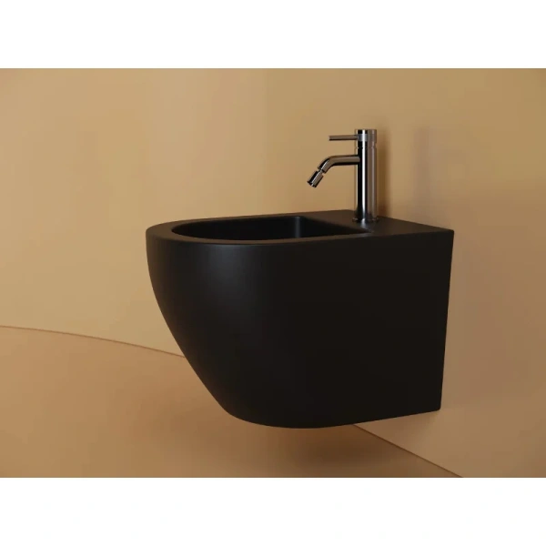 Биде подвесное Ceramica Nova Uno чёрный матовый CN11002MB (детальная фотография) index_1