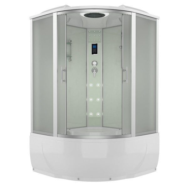 Душевой бокс, задние стенки серебристые, стекло матовое, Erlit Comfort ER 4350T-W3 ER4350T-W3 (детальная фотография)