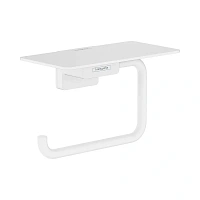 Бумагодержатель Hansgrohe AddStoris матовый белый