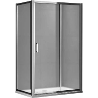 Душевая дверь в нишу Gemy Victoria 100 см профиль хром стекло матовое