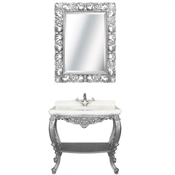 Консоль напольная, цвет поталь серебро, Tessoro Isabella 80 TS-10108-S/L (детальная фотография), классические, ретро