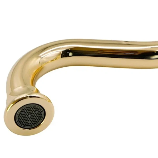 Смеситель для кухни Migliore Oxford золото 18274 (детальная фотография), с поворотным изливом, с длинным изливом