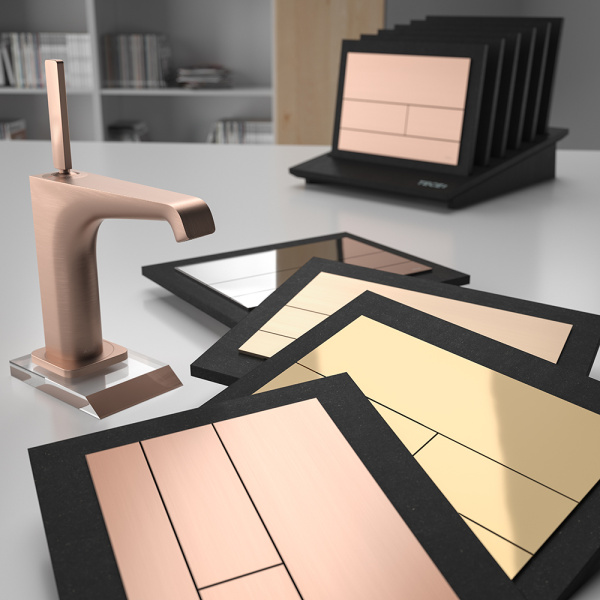 Клавиша смыва Tece TECEsquare глянец красный позолоченный 9240841 (детальная фотография), металлические