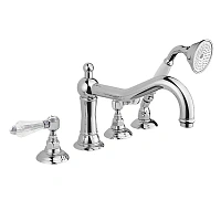 Смеситель для ванны, английское золото, Nicolazzi Half Dome Crystal