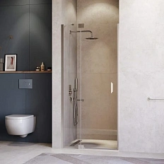 Душевая дверь в нишу RGW Hotel HO-014 120 см профиль хром, стекло прозрачное