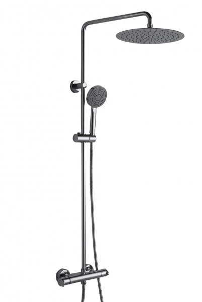 Душевая колонна с термостатическим смесителем для душа Bravat Waterfall F939114C-A2-RUS (детальная фотография)