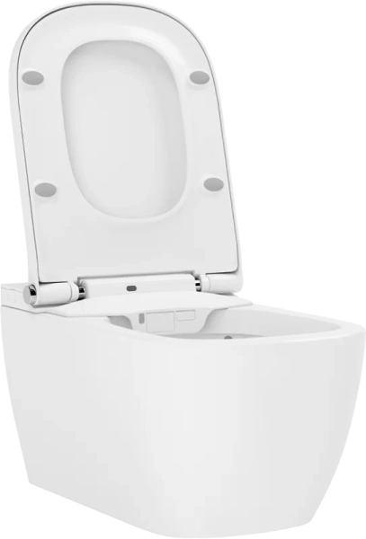Унитаз подвесной Lavinia Boho Smart V-Clean c функцией биде 3359101R (детальная фотография), безободковые, сиденье с микролифтом , с антивсплеском, c функцией биде, умные
