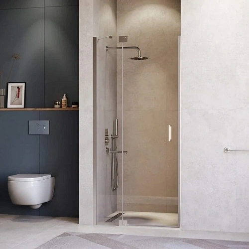 Душевая дверь в нишу RGW Hotel HO-014 120 см профиль хром, стекло прозрачное - фото 2