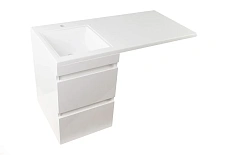 Тумба с раковиной подвесная Style Line Даллас СС-00000567 100 см с ящиками