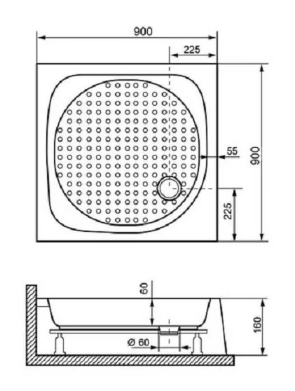 Душевой поддон RGW Acryl Lux/TN 90х90 см квадратный 16180199-21 (детальная фотография), недорогие