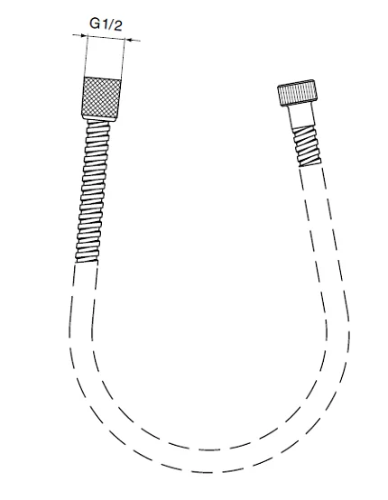 Шланг для душа Ideal Standard Metalflex металлический A2400AA (детальная фотография), шланги для душа