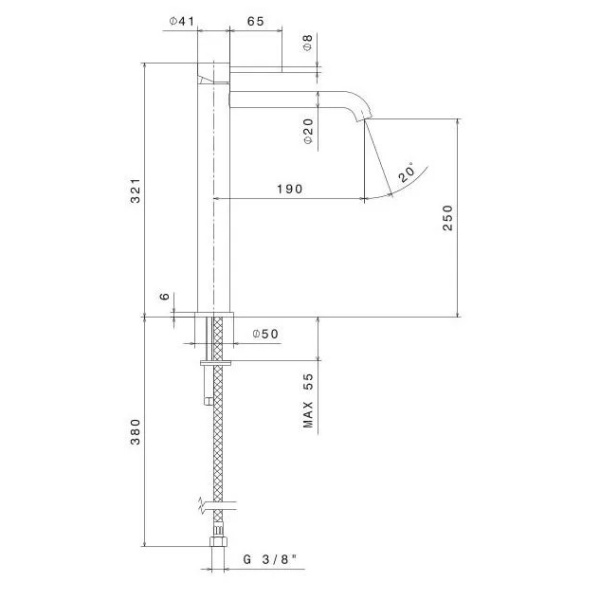 Схема (детальная фотография), для раковины
