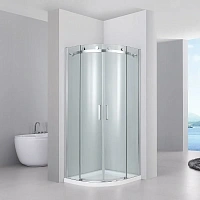 Душевой уголок Black&White Stellar Wind 90x90 см профиль хром, стекло прозрачное