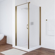 Душевой уголок профиль бронза стекло сатин Vegas-glass