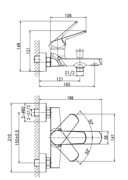 Душевой комплект Cersanit Flavis хром 64508 (детальная фотография), душевые комплекты, наборы