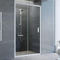 Душевая дверь профиль белый стекло прозрачное Vegas-glass