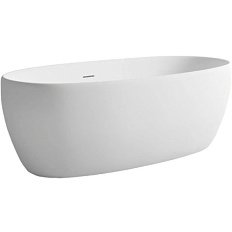 Ванна из искусственного камня Salini Luce 170x85 см белая матовая