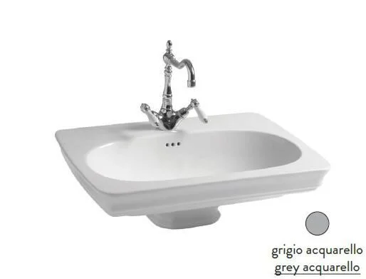 Раковина Artceram Civitas 68 см серая CIL001 34 00 (детальная фотография), подвесные, на пьедестал, пристенные