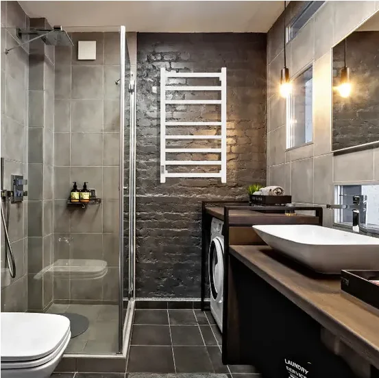 Полотенцесушитель электрический Ника Step 80х40 см белый матовый STEP-2 80/40 бел мат U (детальная фотография), лесенка, вертикальные