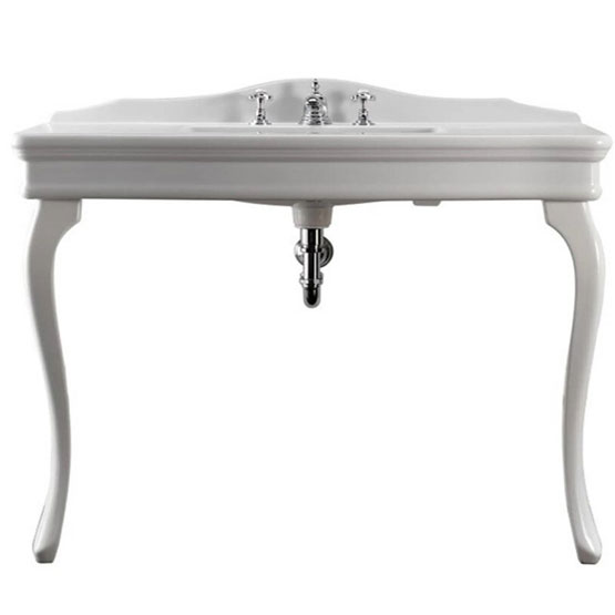 Раковина консоль Devon & Devon Colette DECOLETTEBI(1)FG 109 см с одним отверстием под смеситель (детальная фотография)