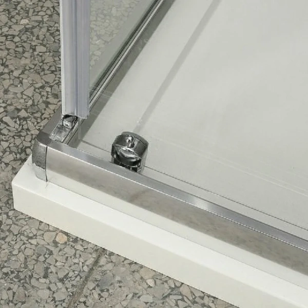 Душевой уголок BelBagno Unique 115х100 см с стекло прозрачное UNIQUE-AH-1-100/115-100-C-Cr (детальная фотография), прозрачные