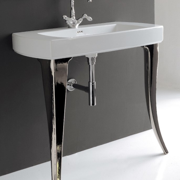 Керамические ножки под раковину 2шт., серебро, ArtCeram Jazz JZC002 51 00/ JZ23 (детальная фотография), подвесные