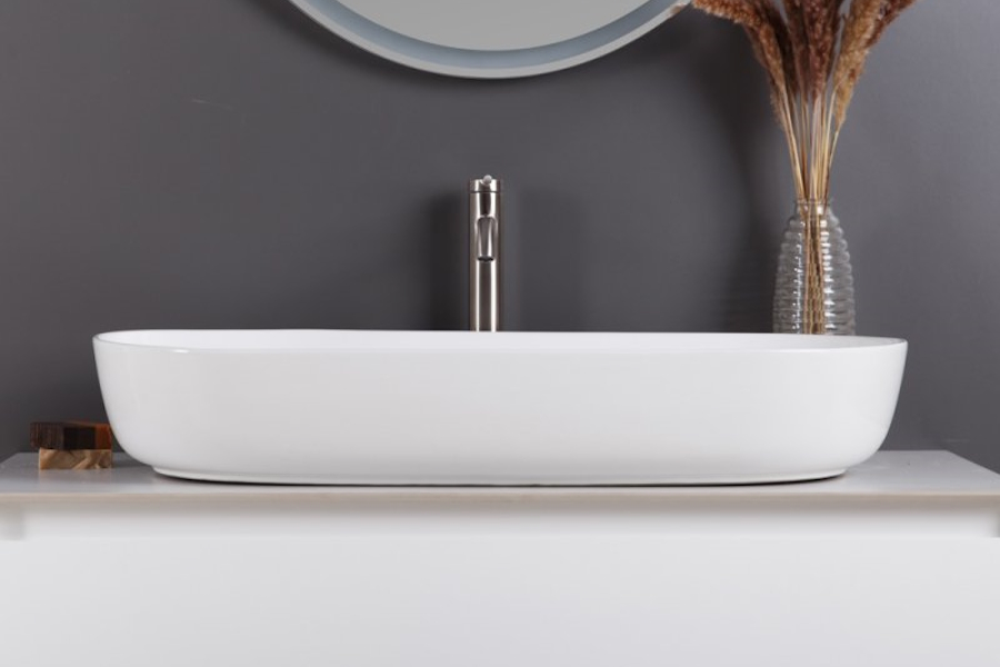 Раковина BelBagno 81 см накладная BB1349 (детальная фотография), в форме чаши, круглой формы
