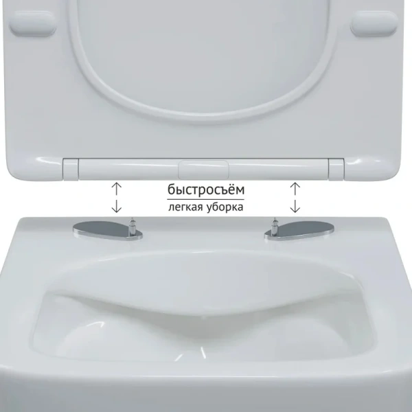 Унитаз с инсталляцией BERGES Floe клавиша L1 белая 043244 (детальная фотография) index_1